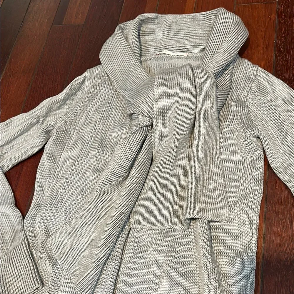 NFP New Form Perspectives Gray Knit Asymmetrical Sweater - Picture 2 of 5